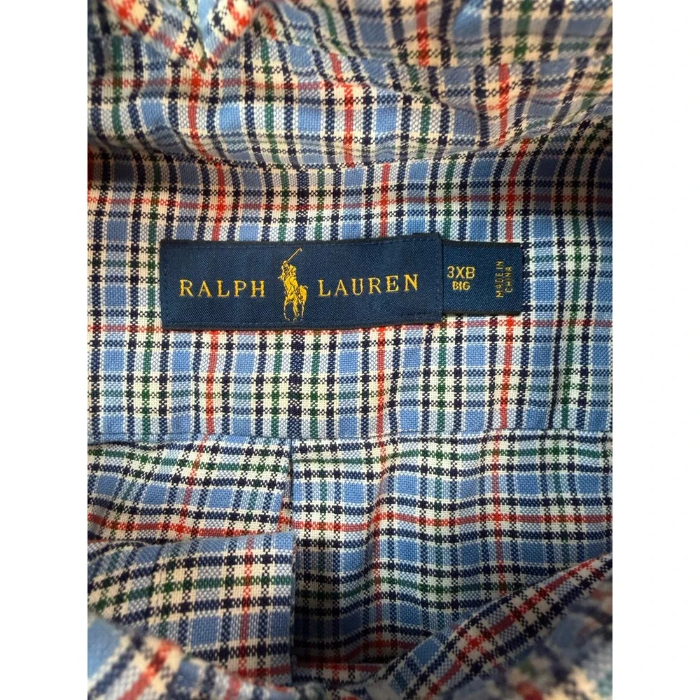 Polo Ralph‎ Lauren Mens 3XB Big Plaid Button Down Shirt Long Sleeve
